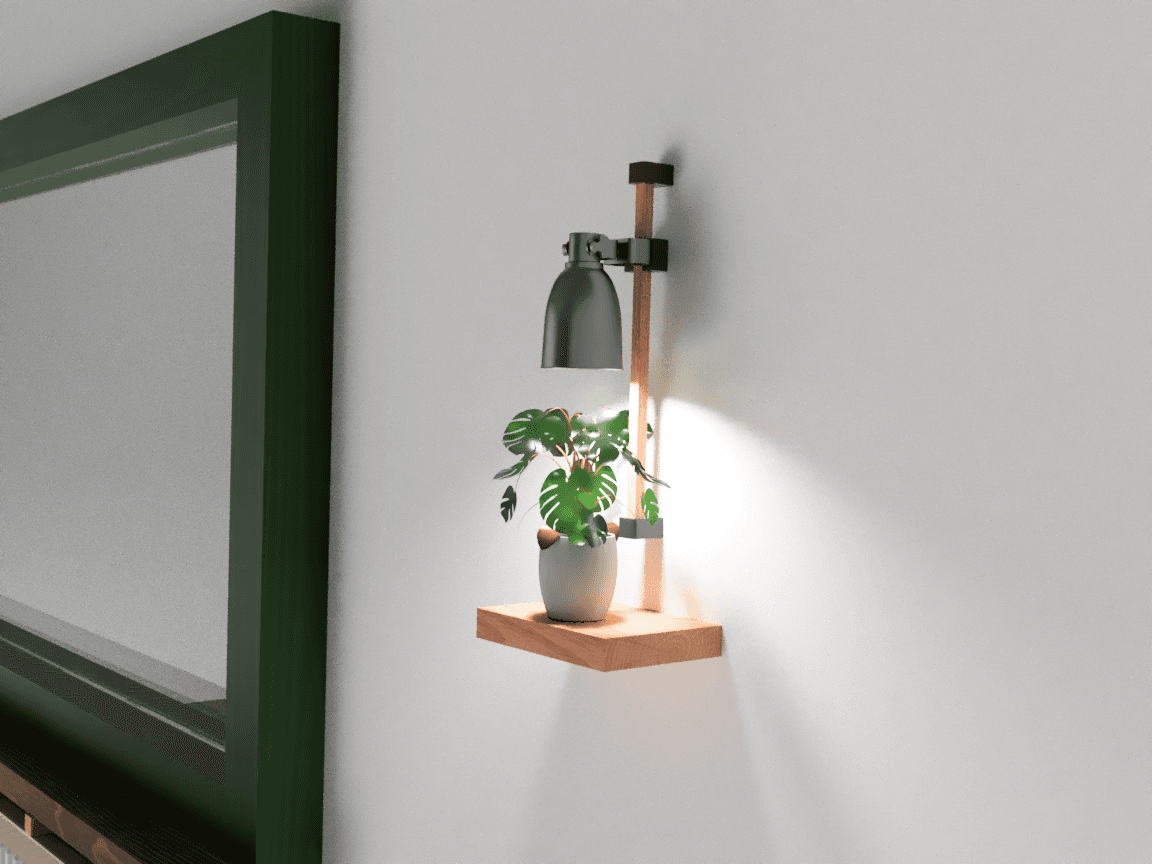 height adjustable wall growlight mount