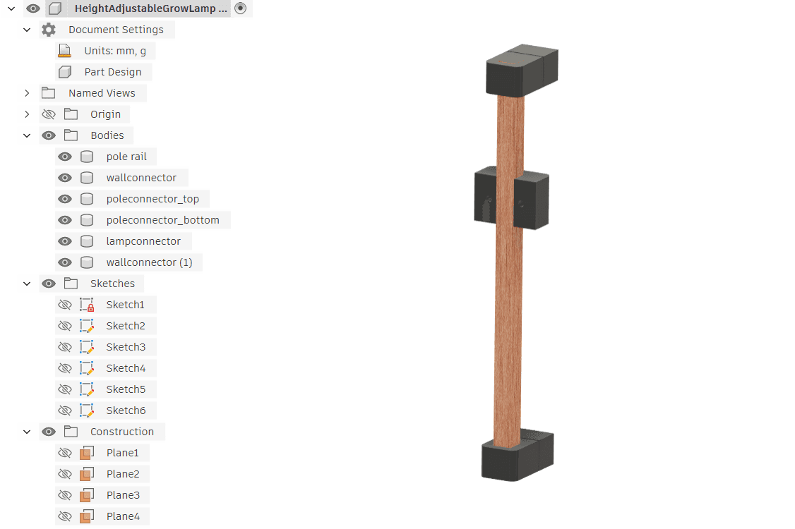 height adjustable wall growlight mount screenshot 1